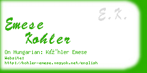 emese kohler business card