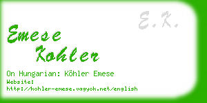 emese kohler business card